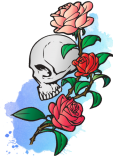 maglietta Death and rose
