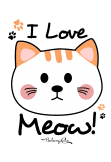 maglietta I Love Meow! - BohemyCake