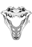 maglietta Crocodile - Black version croco skull