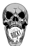 maglietta Skull of rock