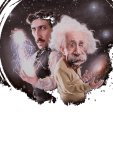 maglietta tesla e Einstein