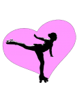 maglietta Skating in the pink heart