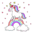 maglietta unicorno arcobaleno
