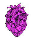 maglietta geometric heart