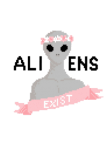 maglietta alien exist