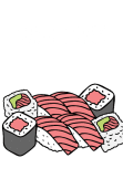 maglietta sushi lover