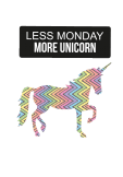 maglietta less monday more unicorns