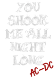 maglietta AC DC 'You Shook Me All Night Long' 