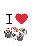 maglietta sushi