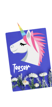 cover unicorn & flowers