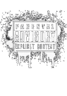 maglietta Parental advisory explicit content BLACK