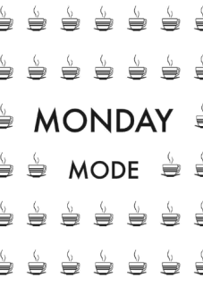 maglietta Monday Mode coffee