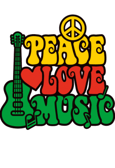 maglietta #PeaceLoveMusic