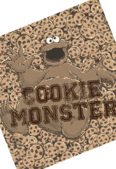 maglietta cookie monster