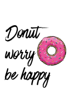maglietta donut worry be happy