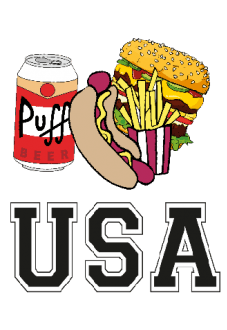 maglietta American food