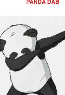 maglietta panda dab