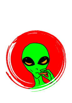 maglietta weed alien