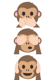 maglietta The Three Monkeys