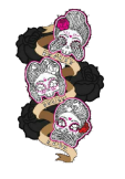 maglietta Skulls Tattoo Pin Up