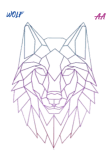 maglietta Geometric Wolf