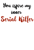 maglietta Serial Killer (versione scritte nere/ bourdeaux)