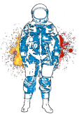 maglietta space man