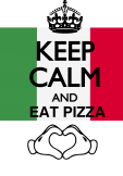 maglietta Keep calm and eat pizza