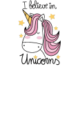 maglietta I believe in unicorns