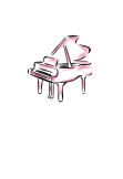 maglietta Pink Piano