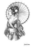 maglietta Geisha stamp