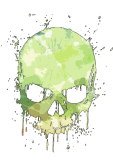 maglietta Skull Green 