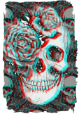 maglietta Skull Flowers 
