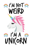 maglietta IMNOTWEIRDIMAUNICORN