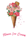 maglietta Flower Ice Cream 