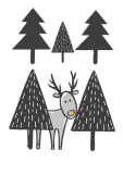 maglietta Reindeer in forest