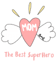 maglietta the best superhero:mom