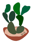 maglietta minimal cactus