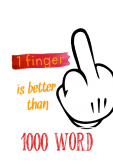 maglietta Middle Finger