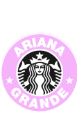 maglietta Starbucks logo Ariana Grande 