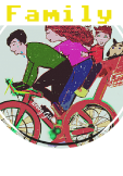 maglietta Family in bicicletta. 