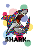 maglietta #shark#colored