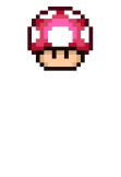 maglietta Retro Games - Mario Mushroom Red Version