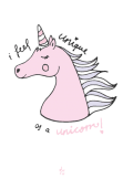 maglietta Feel unique as a unicorn