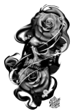 maglietta Skull and Rose