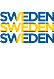 maglietta Lettering Flag Sweden