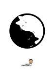 maglietta yin yang cat