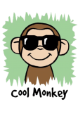 maglietta cool monkey
