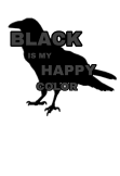 maglietta black is my happy color 