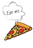 maglietta Eat pizza